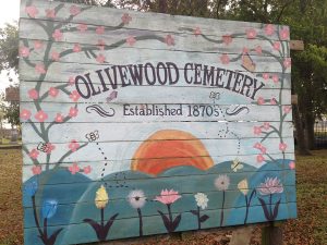 Sign for Olivewood Cemetery
